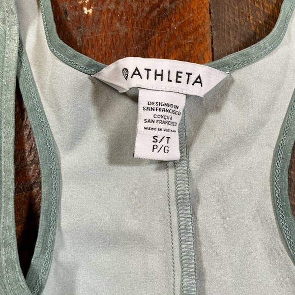 Athleta Presidio Dress Green Washed Racerback Lightweight Flowy Active Dress S - Picture 9 of 9